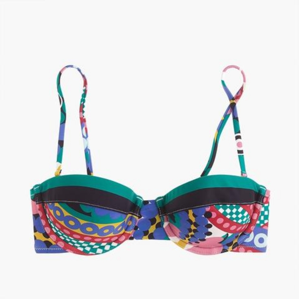 J Crew Ratti Kaleidoscope Bikini Top 32 B